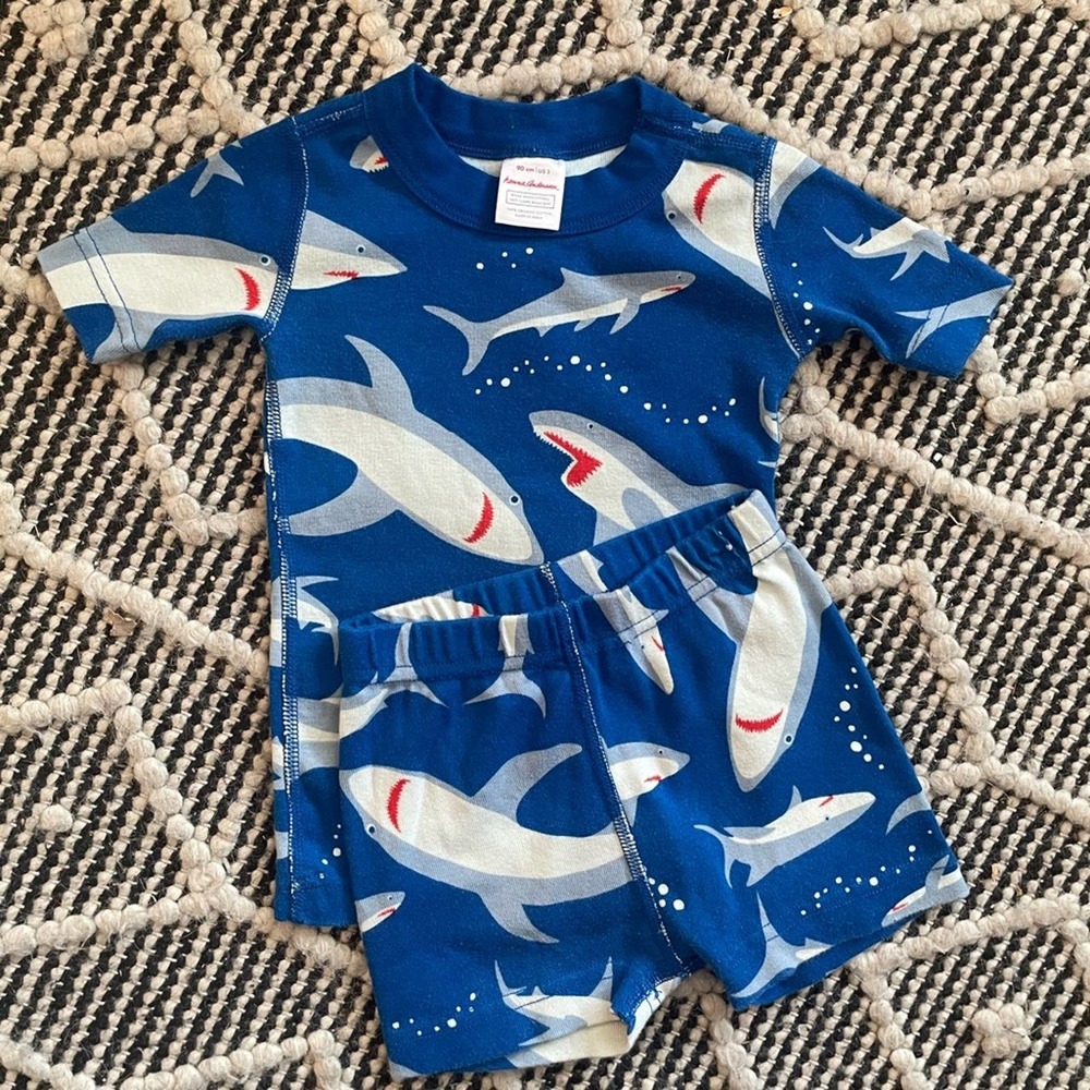 Hanna Andersson Blue Shark Pajama Set
